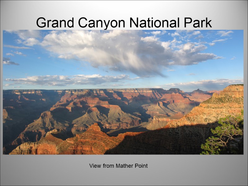Grand Canyon National Park View from Mather Point